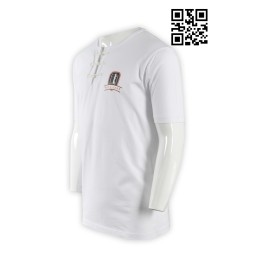 T568半開胸T恤 印tee shirt 網上訂造T恤 包布鈕開胸 度身訂製T-shirt T恤中心    白色 T568半開胸T恤 印tee shirt 網上訂造T恤 包布鈕開胸 度身訂製T-shirt T恤中心    白色